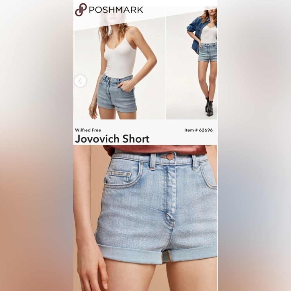aritzia WILFRED FREE jovovich short ~ high rise jean shorts ~ size 4